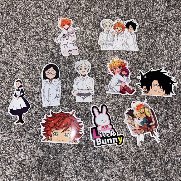 50pc The Promised Neverland Sticker Pack Anime Gift Japan Show Cartoon Emma Ray - Picture 5 of 6